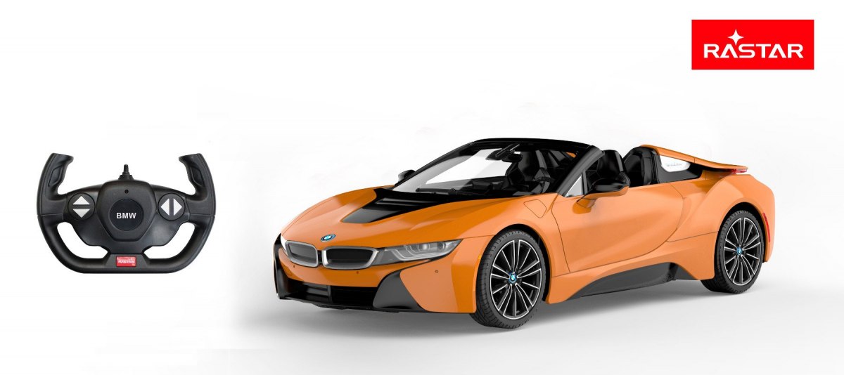 Autíčko BMW i8 1:12 oranžová