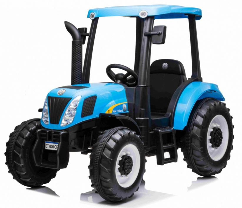 Elektrický traktor New Holland T7 modrá