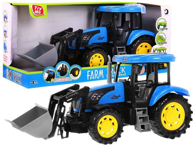 Traktor Farm modrý