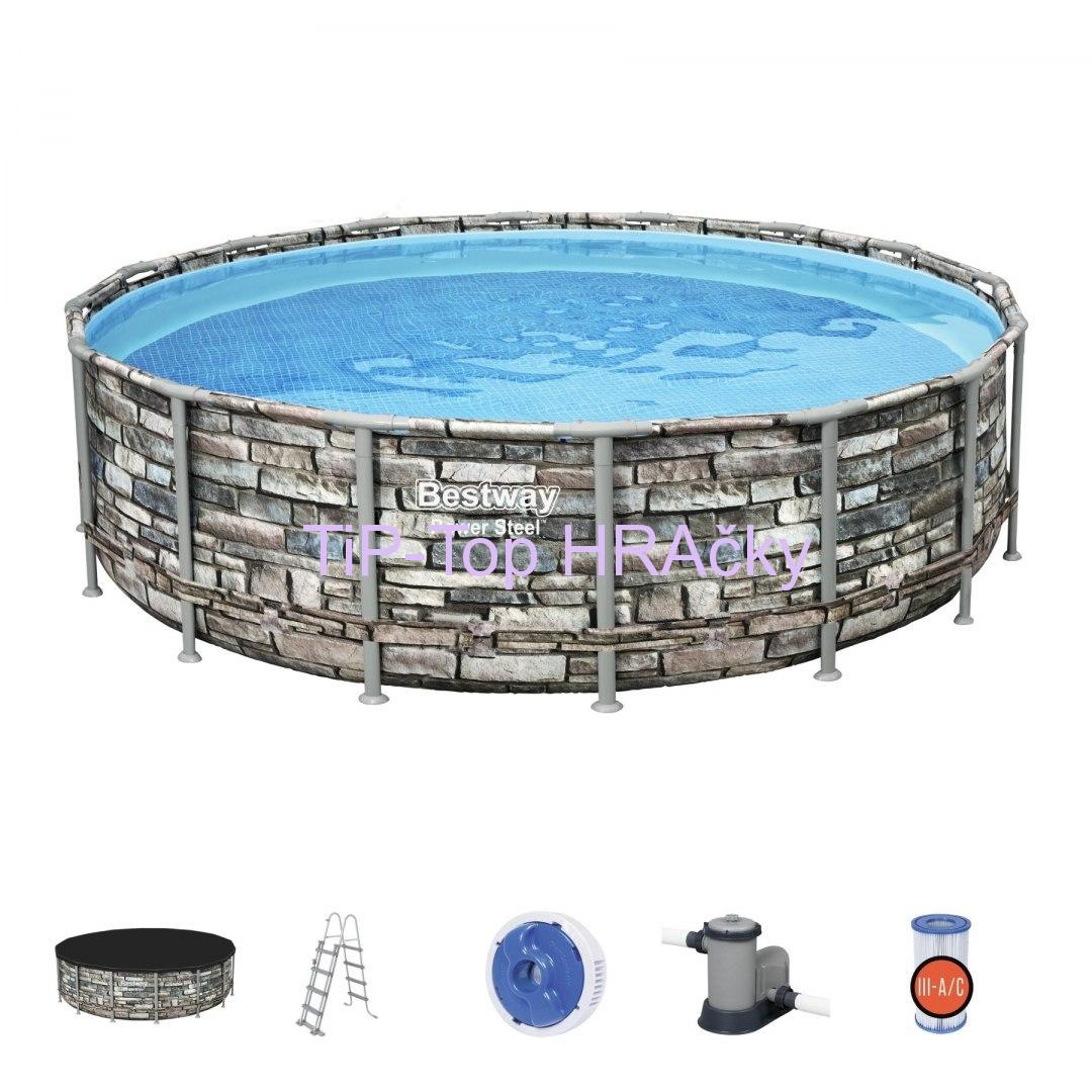 Záhradný bazén Frame Pool 16 FT / 488 x 122 cm Power Steel BESTWAY