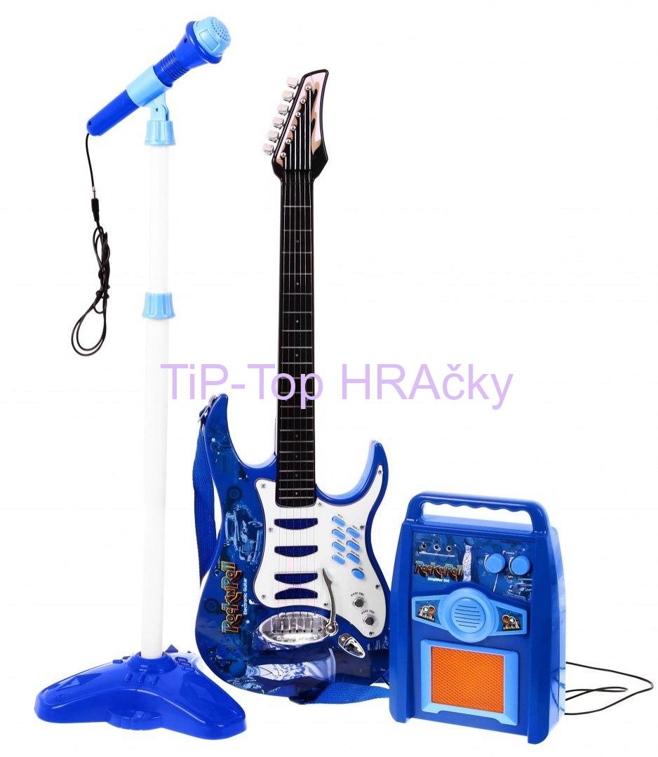 Gitara + mikrofón modrá