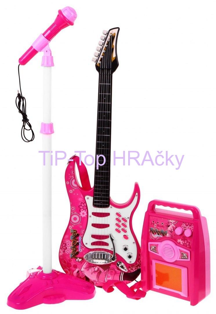 Gitara + mikrofón ružová