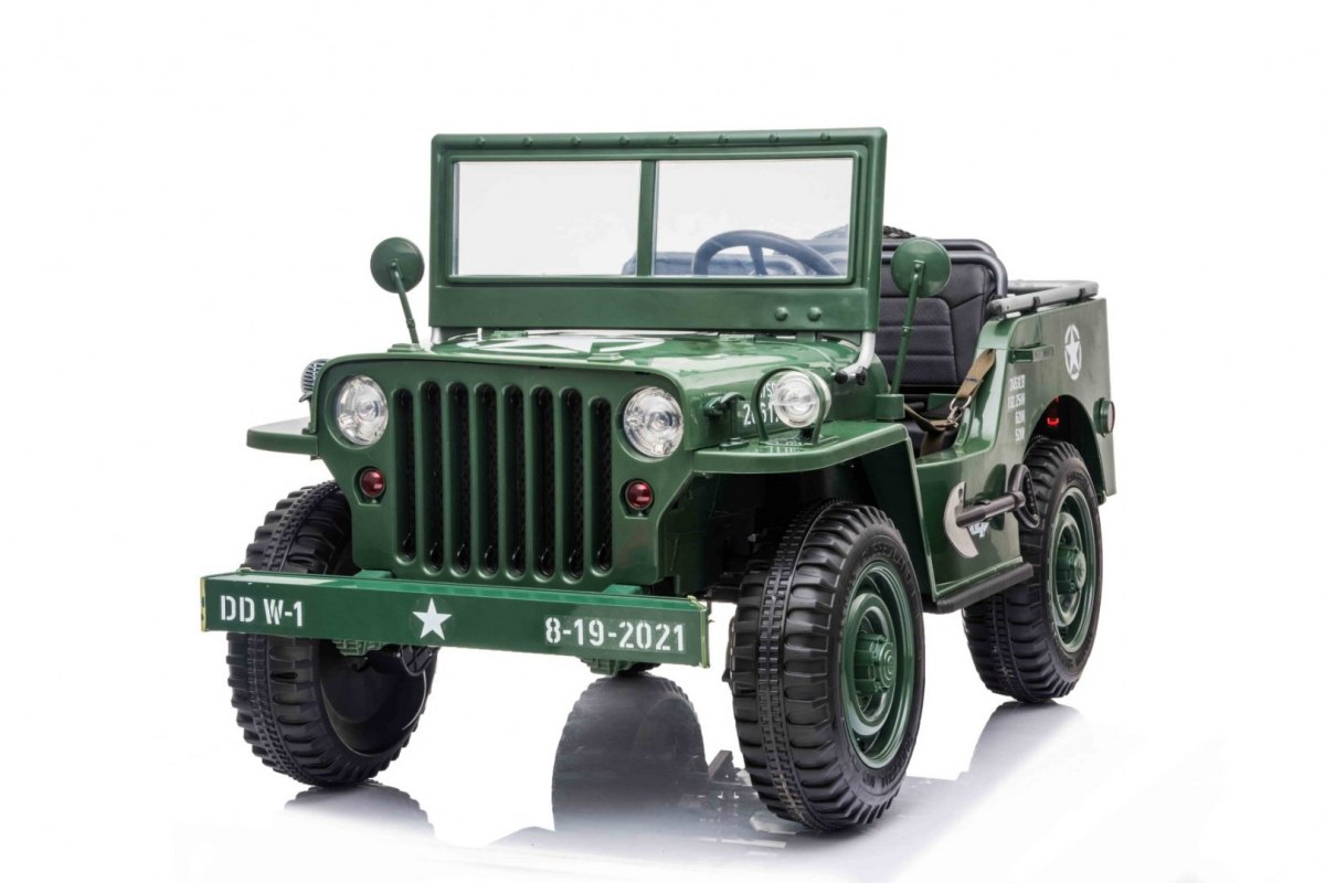 Retro vojenské 4x4 autíčko zelené