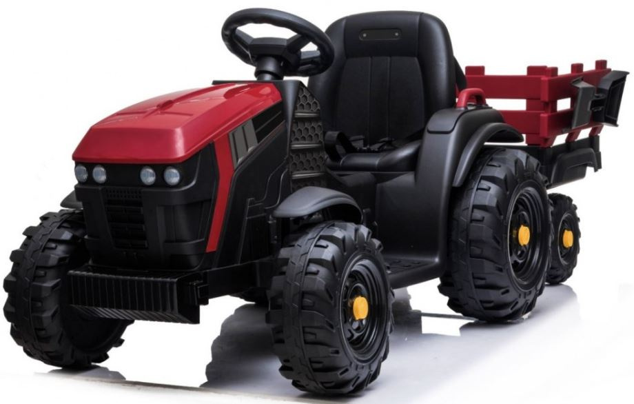Traktor Titanium s vlečkou červená