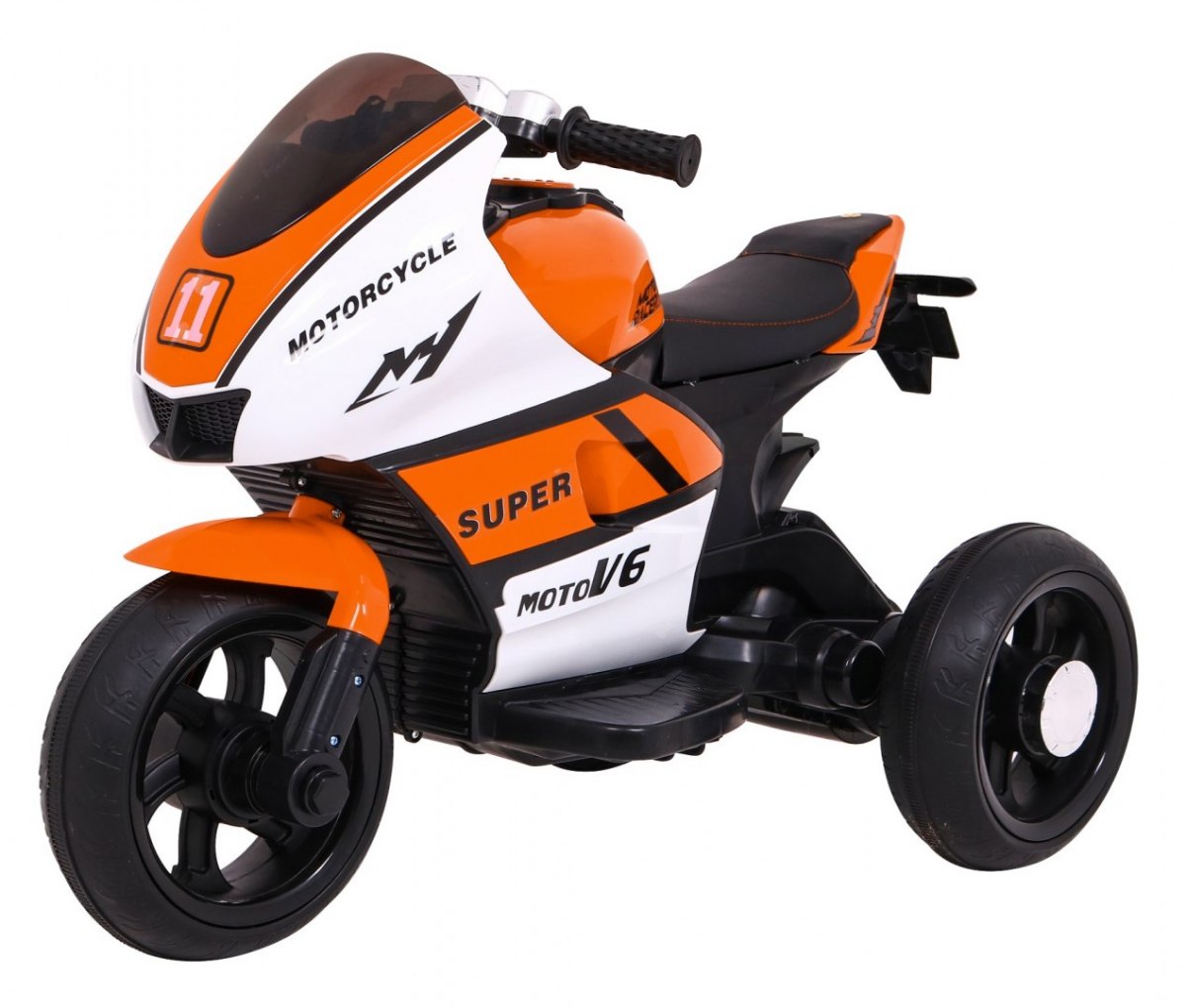 Elektrická motorka SUPER oranžová