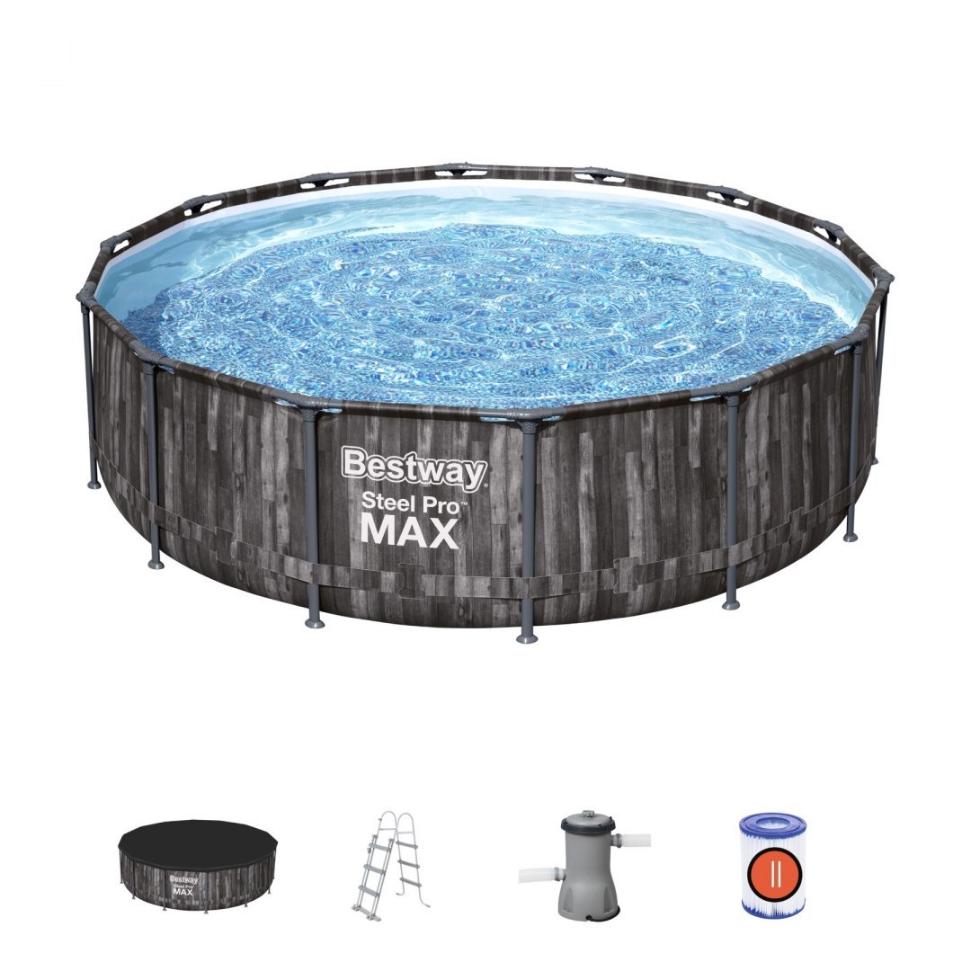 Frame Pool 14FT 427x107 cm Steel Pro Max BESTWAY