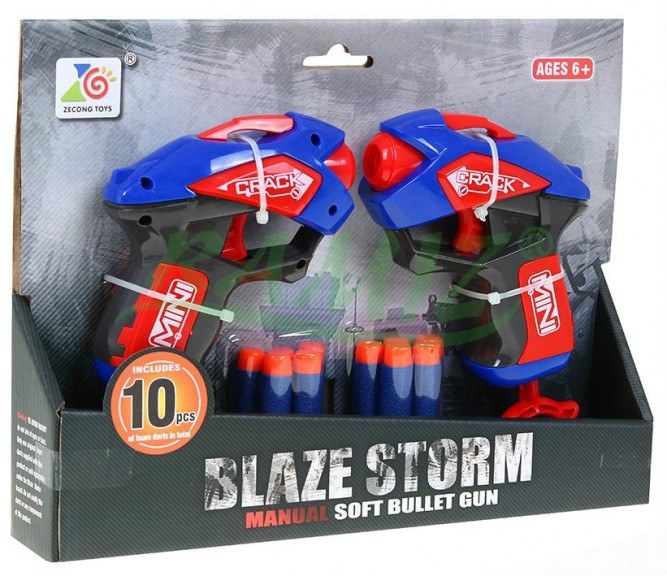 Pištole Blaze Storm sada 2ks - modré