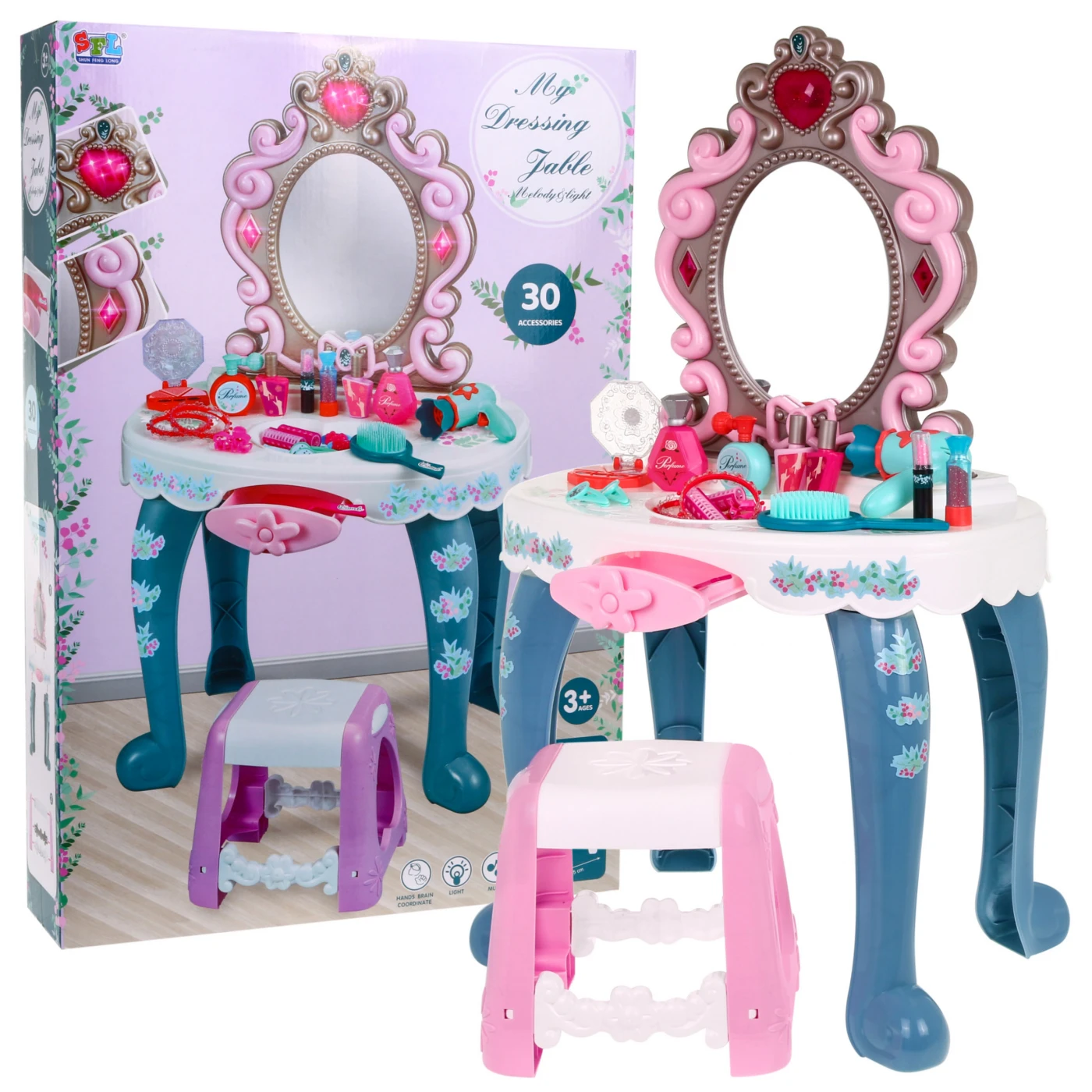  Toaletný stolík pre princeznú + doplnky a efekty