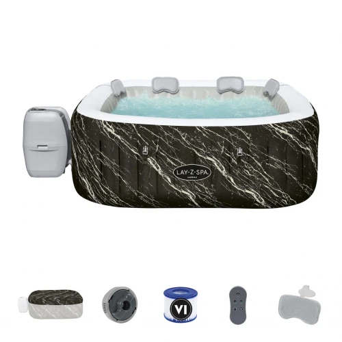 Záhradná vírivka Lay-Z-Spa Hawaii AirJet Jacuzzi Black Marble BESTWAY