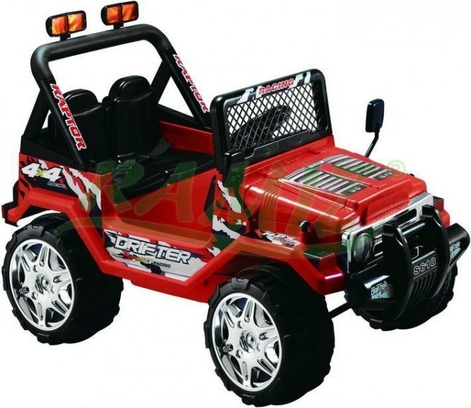 Raptor EVA červená motor 2x45W+batéria 2x6V
