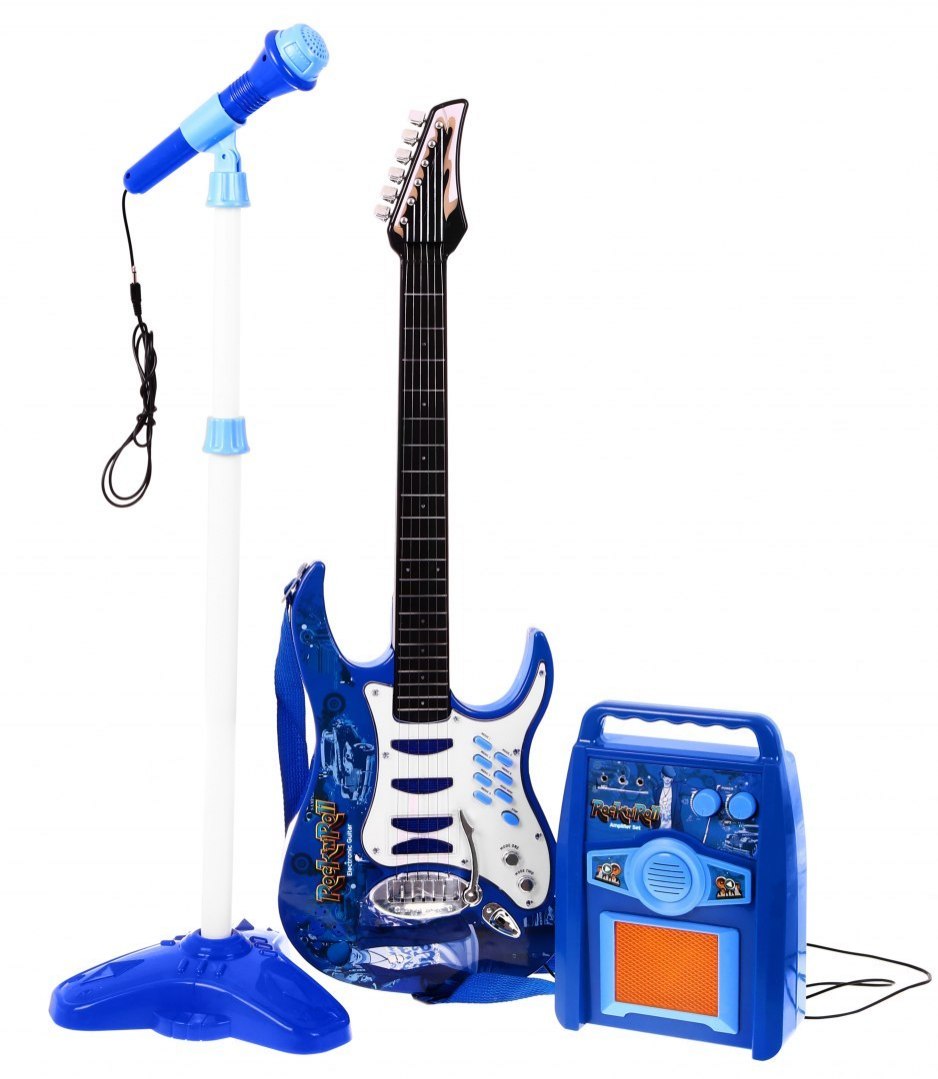 Gitara + mikrofón modrá
